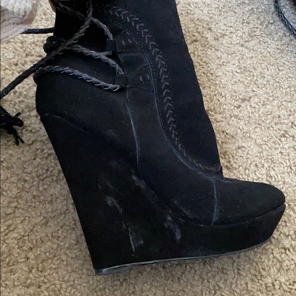 Wedge suede booties - Picture 4 of 5